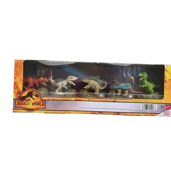 Mattel~Jurassic World Dominion Micro Collection~Set of 5 Dinosaur 2” Figures~NEW - Picture 1 of 6